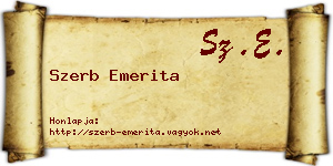 Szerb Emerita névjegykártya